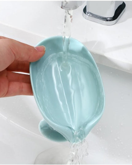 Savoniera cu scurgere, pentru sapun, cu ventuza, material ABS