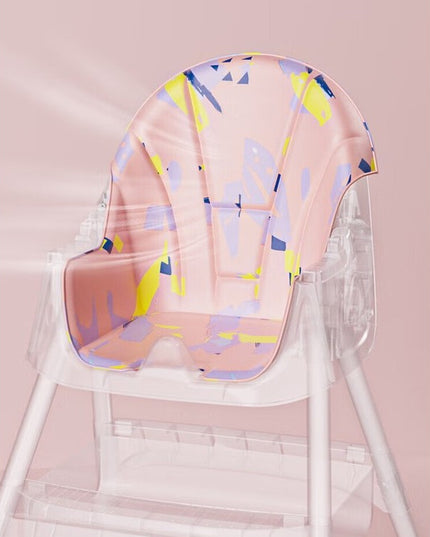 Scaun de Masa pentru Bebelusi si Copii, 2 Tavite cu Jucarii si Husa Detasabile, Multifuncțional, Stabil, Centura de Siguranta, Spatar Reglabil Moale, Balansoar, Cos de Depozitare, de la 6 Luni