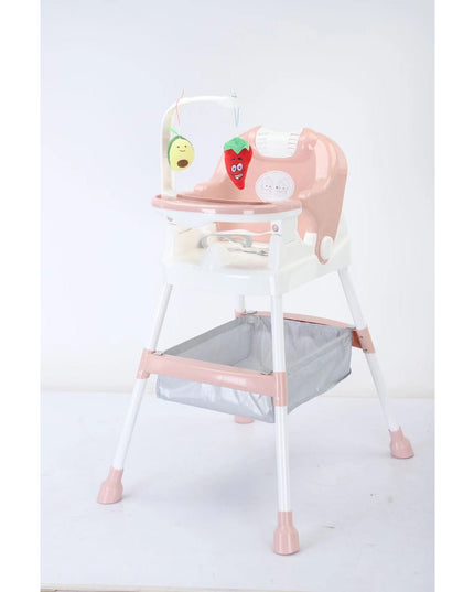 Scaun de Masa pentru Copii, Multifunctional, Pliabil, cu Roti, Cos de Depozitare, din Plastic, Centura de Siguranta, Suport de Agatat Jucarii