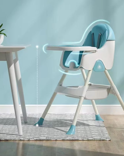 Scaun de Masa Pliabil 3in1, Reglabil, Multifunctional, 3 Pozitii, Masuta si Husa Detasabile, Centura de Siguranta