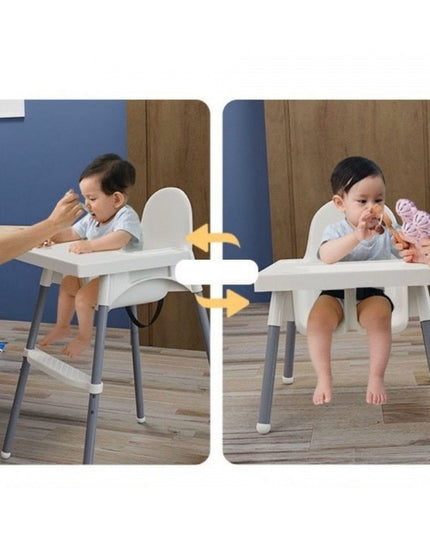 Scaun de masa telescopic pentru bebelusi si copii, cu Suport picioare si Centura de siguranta, reglabil pe inaltime, Varsta 6-32 luni