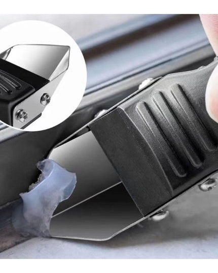 Racleta pentru Indepartare Adeziv, Racleta pentru Silicon si Lipici, 5 Capete din silicon, Dimensiune Inchisa , Metal