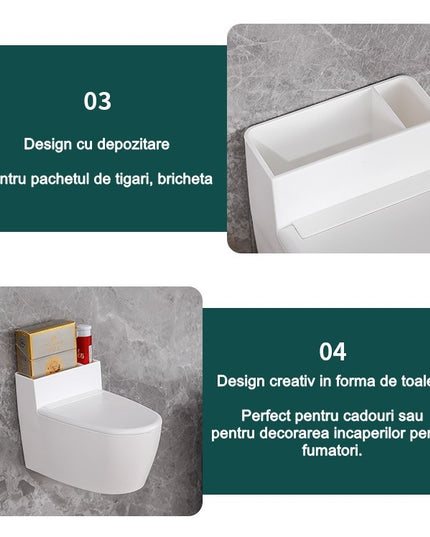 Scrumiera creativa Forma de Toaleta, Capac