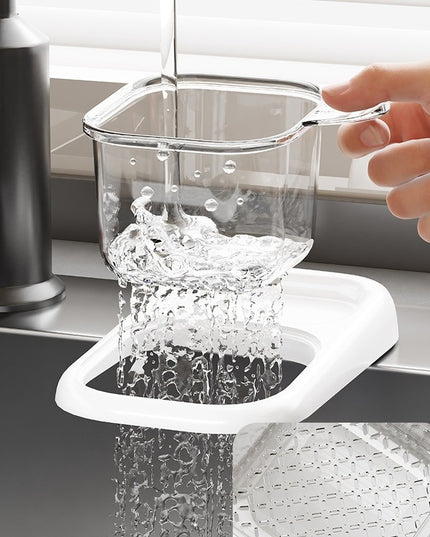 Cos de Scurgere pentru Chiuveta, din ABS, cu Maner si Ventuza, Multifunctional, 22 x 13 x 8.5 cm