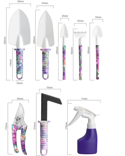 10 accesorii pentru gradinarit geanta depozitare inclusa, otel inoxidabil