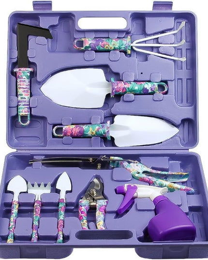 10 accesorii pentru gradinarit geanta depozitare inclusa, otel inoxidabil