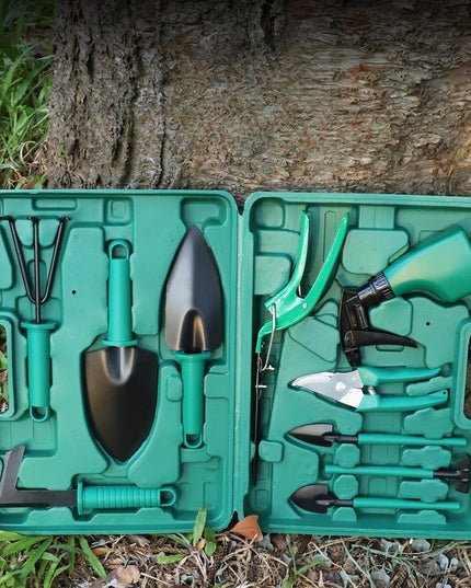 10 accesorii pentru gradinarit geanta depozitare inclusa, otel inoxidabil,