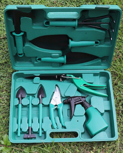 10 accesorii pentru gradinarit geanta depozitare inclusa, otel inoxidabil