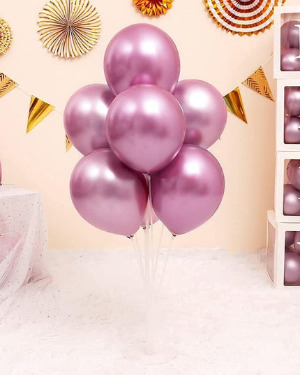 10 Baloane din Latex Chrome, Model Party