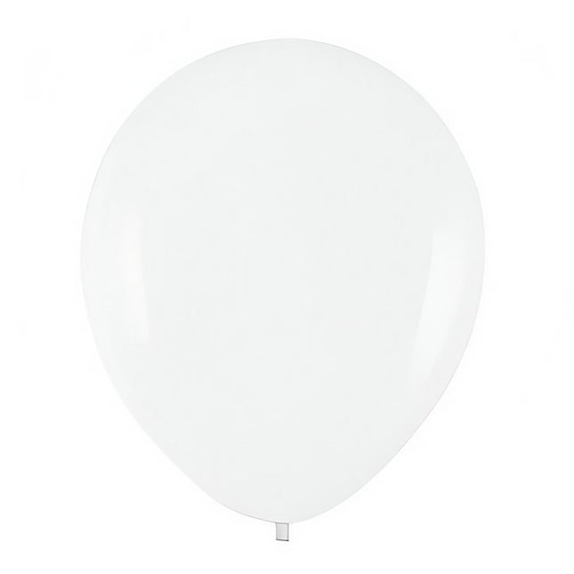 10 Baloane din Latex, Model Party,Albe, 2.2 g