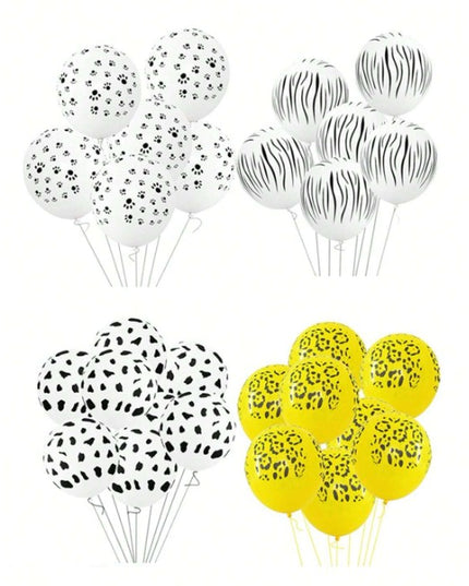 10 Baloane din Latex, Model Party Animal Print, 3x