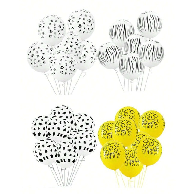 10 Baloane din Latex, Model Party Animal Print, 3x