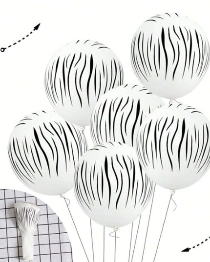 10 Baloane din Latex, Model Party Animal Print, 3x