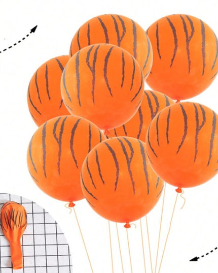 10 Baloane din Latex, Model Party Animal Print, 3x