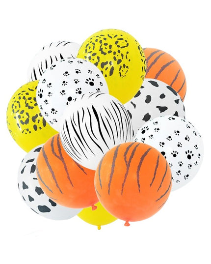 10 Baloane din Latex, Model Party Animal Print, 3x