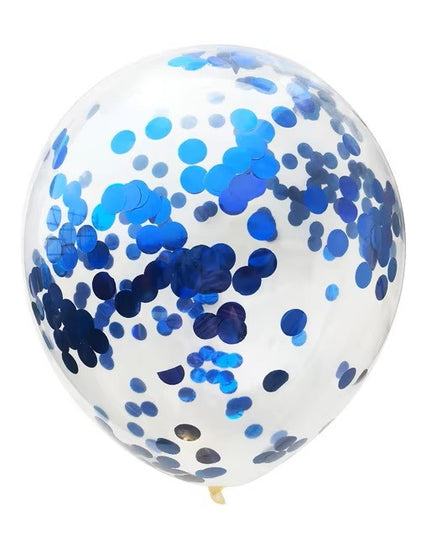 10 Baloane din Latex, Model Party Confetti, 5 x Confetti, 5 x