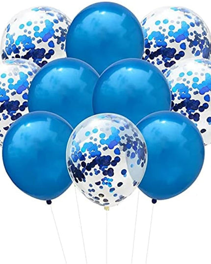 10 Baloane din Latex, Model Party Confetti, 5 x Confetti, 5 x