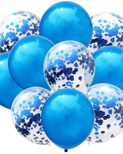 10 Baloane din Latex, Model Party Confetti, 5 x Confetti, 5 x