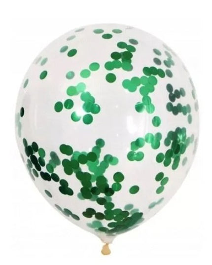 10 Baloane din Latex, Model Party Confetti, 5 x Confetti, 5 x