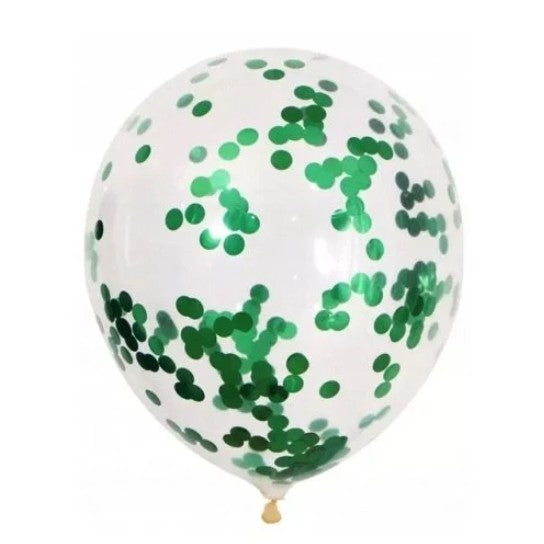 10 Baloane din Latex, Model Party Confetti, 5 x Confetti, 5 x