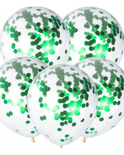 10 Baloane din Latex, Model Party Confetti, 5 x Confetti, 5 x