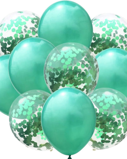 10 Baloane din Latex, Model Party Confetti, 5 x Confetti, 5 x