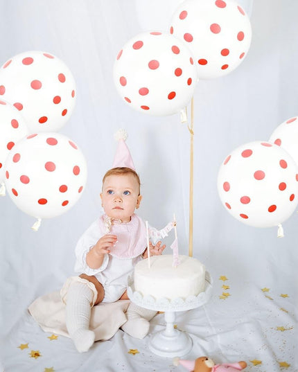 10 Baloane din Latex, Model Party cu Buline