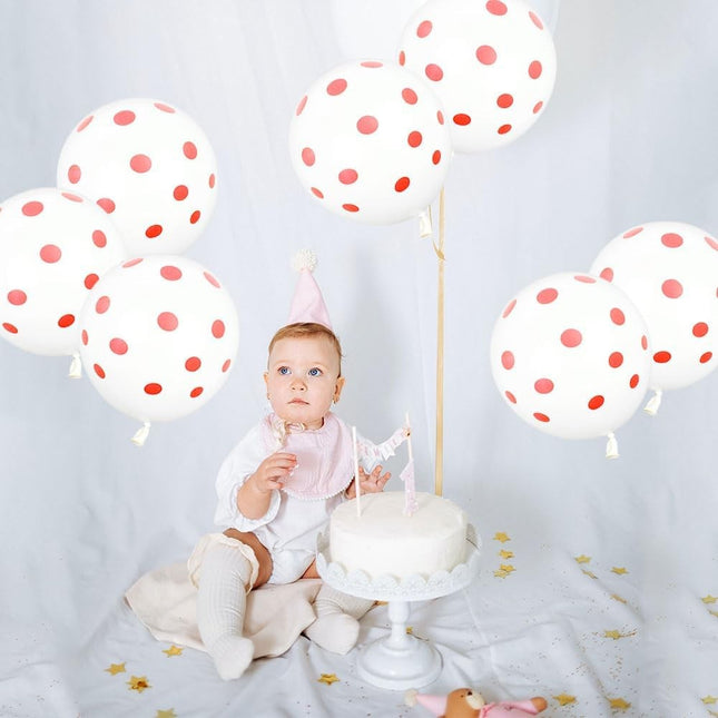 10 Baloane din Latex, Model Party cu Buline