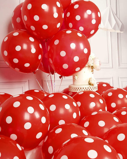 10 Baloane din Latex, Model Party cu Buline