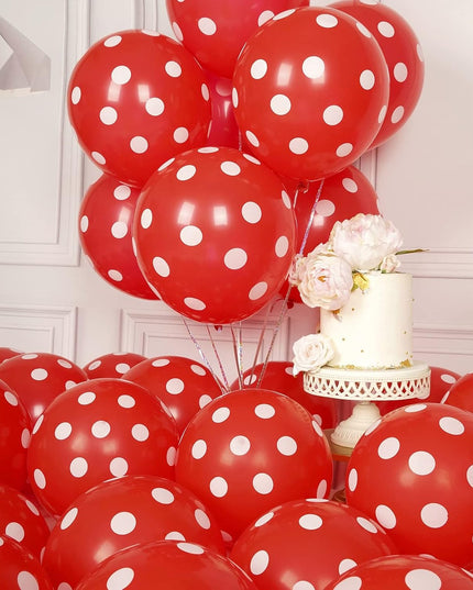 10 Baloane din Latex, Model Party cu Buline