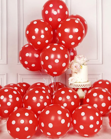 10 Baloane din Latex, Model Party cu Buline