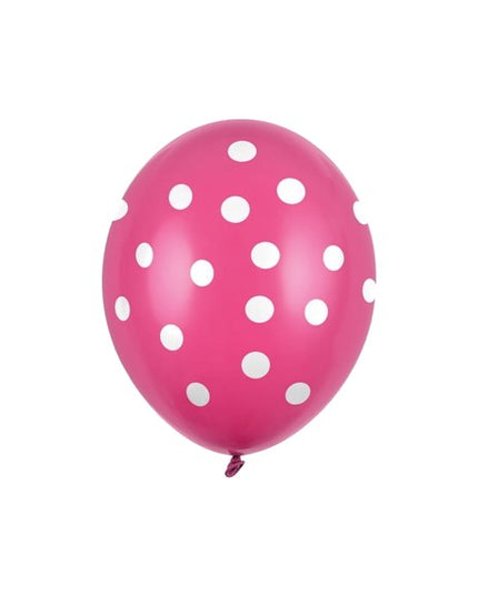 10 Baloane din Latex, Model Party cu Buline si Simple