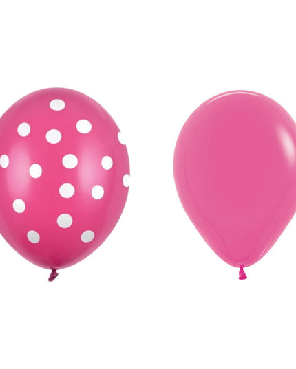 10 Baloane din Latex, Model Party cu Buline si Simple