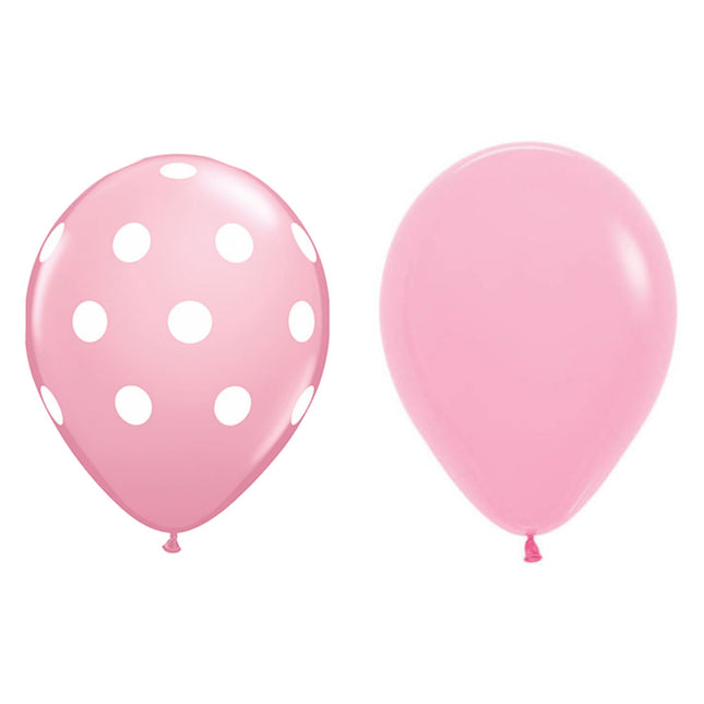 10 Baloane din Latex, Model Party cu Buline si Simple