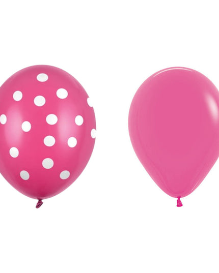 10 Baloane din Latex, Model Party cu Buline si Simple