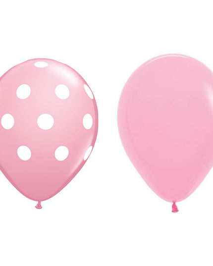 10 Baloane din Latex, Model Party cu Buline si Simple