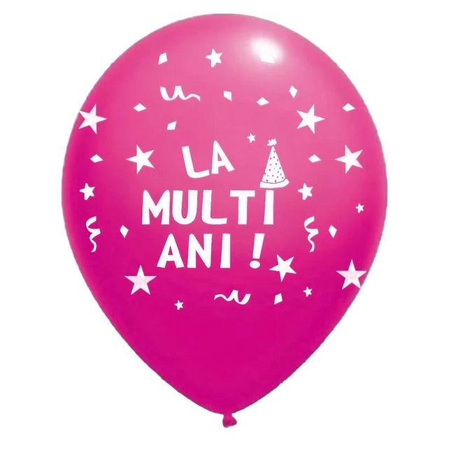 10 Baloane din Latex, Model Party, La Multi Ani