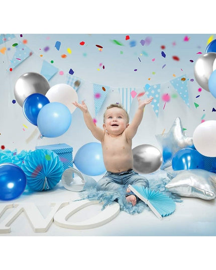 10 Baloane din Latex Metalizate, Model Party