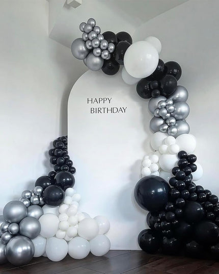 10 Baloane din Latex Metalizate, Model Party