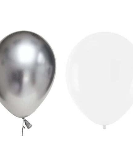 10 Baloane din Latex Metalizate, Model Party