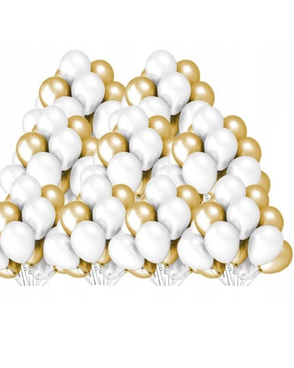 10 Baloane din Latex Metalizate, Model Party, 5x