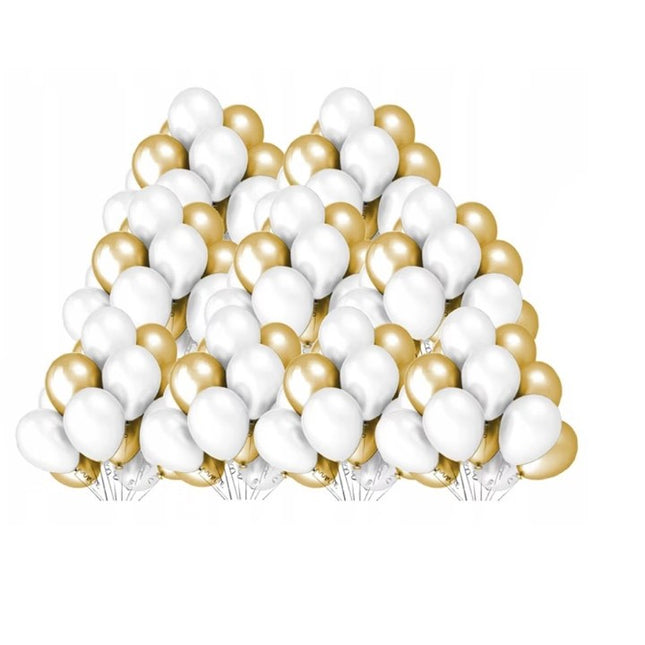 10 Baloane din Latex Metalizate, Model Party, 5x