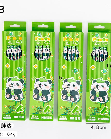 12 Creioane Negre, 2B, pentru Elevi Scoala, cu Radiera, Model