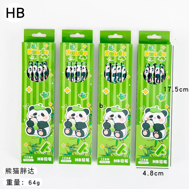 12 Creioane Negre, 2B, pentru Elevi Scoala, cu Radiera, Model