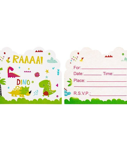10 Invitatii pentru Petrecere, Colectia Dino Park,din Carton