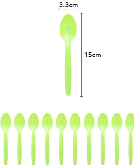 Set 10 Linguri de Unica Folosinta, Colectia Dino Park, 15 x 3.3 cm, din Plastic PE