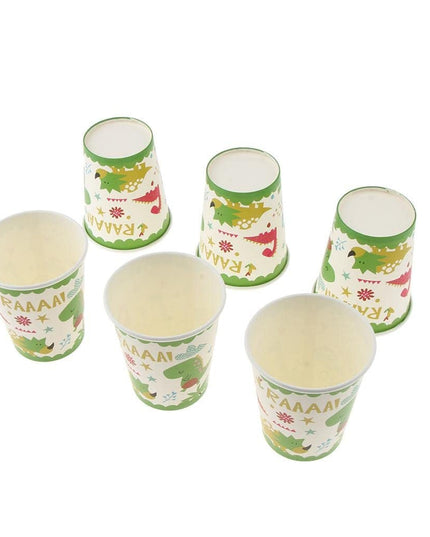 Set 10 Pahare Petrecere, Colectia Dino Park, 8.5 x 7 x 5 cm, din Carton