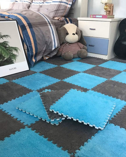 10 Piese Covor tip Puzzle, Spuma EVA, Pufos