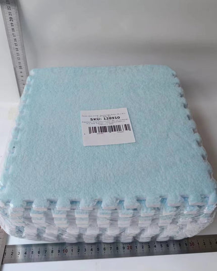 10 Piese Covor tip Puzzle, Spuma EVA, Pufos,Baby Blue