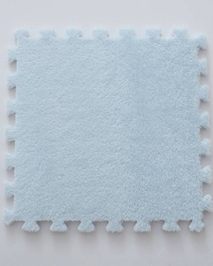 10 Piese Covor tip Puzzle, Spuma EVA, Pufos,Baby Blue